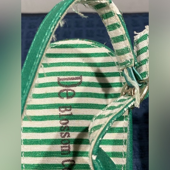 Ladies De Blossom Collection Green Wedge Sandals Size 10 - Picture 6 of 16